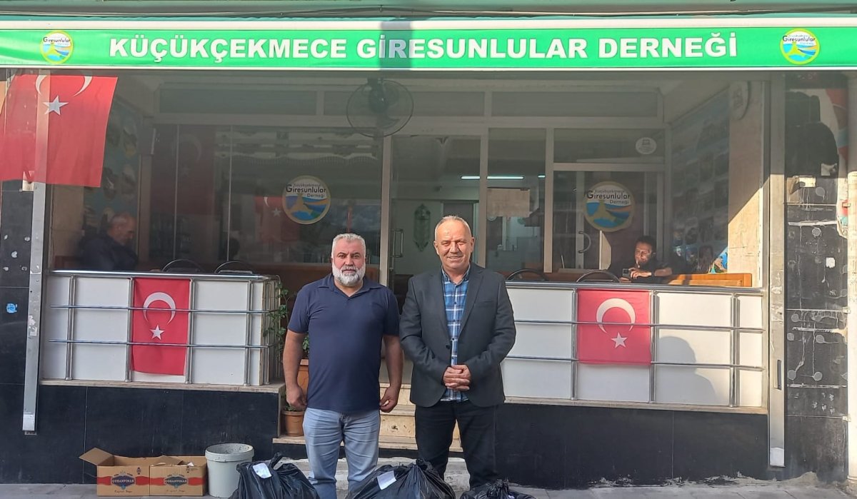 Küçükçekmece Giresunlular derneği ile Dertliler derneği Gazze için buluştu
