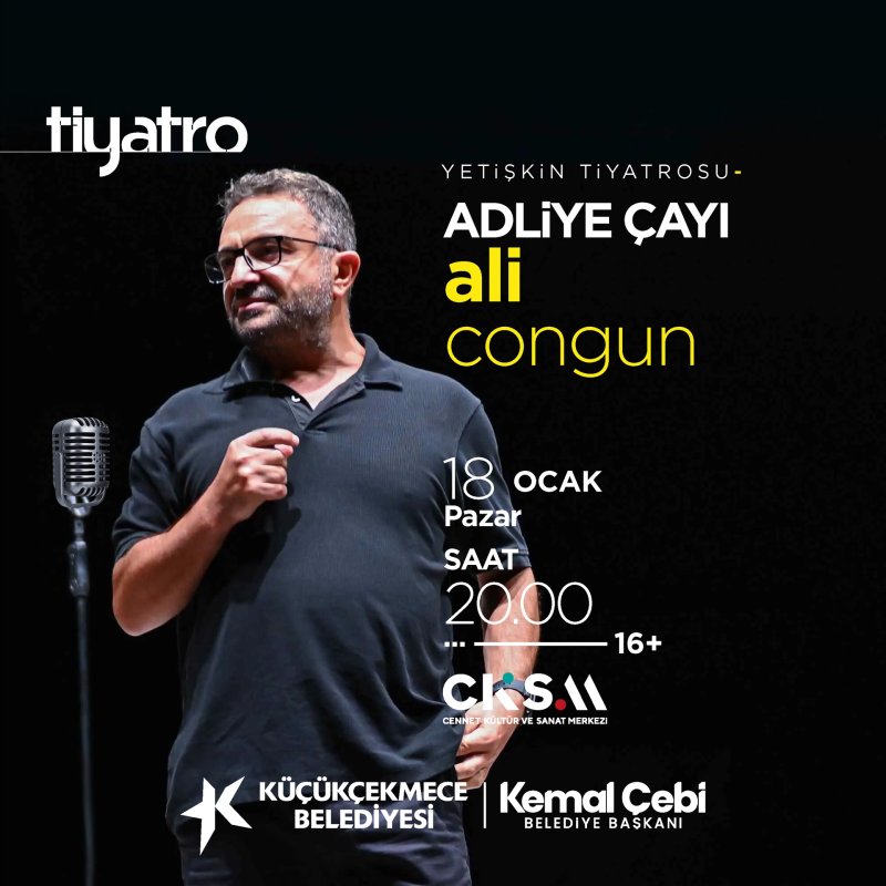 Stand-Up Sahnesinde Mizah Dolu Bir Gece: Ali Congun “Adliye Çayı” ile Küçükçekmece’de