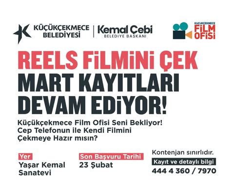 Küçükçekmece Belediyesi'nden Sinema Tutkunlarına Özel Atölyeler!