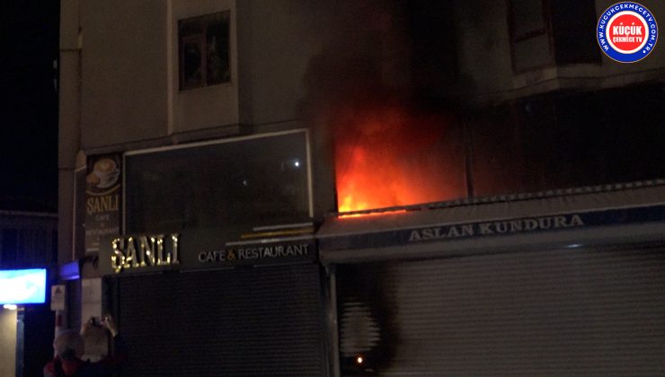 Küçükçekmece’de Ayakkabı Dükkanında Gece Yarısı Korkutan Yangın