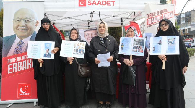 Saadet Partisi Küçükçekmece Kadın Kolları’ndan Çocuk Hakları İçin Basın Açıklaması